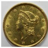1853 $1 Liberty Head Dollar Gold Coin