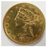 1893 $5 Liberty Head Half Eagle Gold Coin