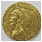 1910 $2.50 Indian Head Quarter Eagle Gold Coin