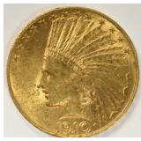 1910 $10 Indian Head Eagle Gold Coin