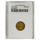 1837 $2.50 Classic Head Quarter Eagle Gold Coin