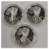 1- 1993-P and 2- 1994-P Proof Silver Eagle Coins