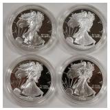 4- 1998-W Proof Silver Eagle Coins
