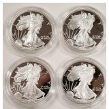 2- 2003-W, 2004-W, and 2005-W Proof Silver Eagles