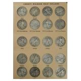Complete Set of Walking Liberty Half Dollars