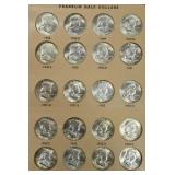 Complete Franklin Silver Half Dollar Collection