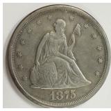 United States 1875-S Silver 20 Cent Piece VF-XF