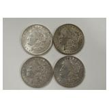 Lot Of 4 1921-P Morgan Silver Dollars