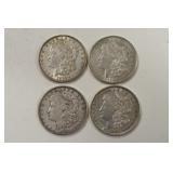 Lot Of 4 1921-D Morgan Silver Dollars