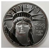 1998 $25 1/4 Ounce Platinum American Eagle