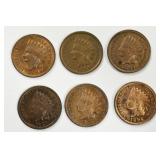 (6) U.S. Indian Head Cents In High Grades