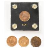 (4) U.S. Indian Head Cents In High Grades