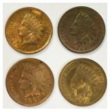 (4) U.S. Indian Head Cents In High Grades