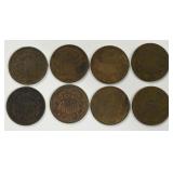 (8) Mixed Date U.S. Two-Cent Pieces