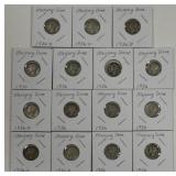 (15) 1936 Mercury Dimes