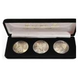 Set of 3 Silver Peace Dollars
