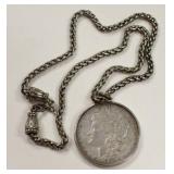 1891 Morgan Silver Dollar Necklace