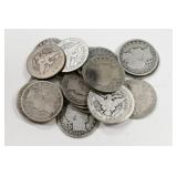 $10 Face Of 90% Silver Barber Half Dollars