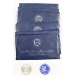 (10) 1972 40% Silver Blue Eisenhower Dollars