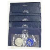 (6) Mixed Dates 40% Silver Blue Eisenhower Dollars