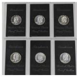 (6) 1972-S 40% Silver Proof Eisenhower Dollars