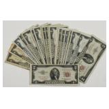 (50) United States Red Seal $2 Bills