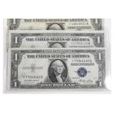 (9) United States $1 Star Note Silver Certificates