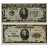 U.S. $20 Star Note & National Currency Note