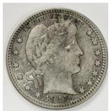 U.S. 1915-D Barber Quarter VF-XF