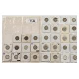 Mixed Lot Of 31 Seated & Standing Liberty Quarters