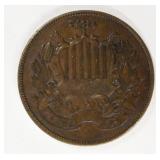 U.S. 1872 Two-Cent Piece VF-XF Low Mintage