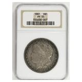 1881 Morgan Dollar Graded Proof 55 By NGC