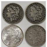 Lot Of Three 1885 & 1886 Morgan Silver Dollars