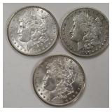 Lot Of Three 1898 Morgan Silver Dollars