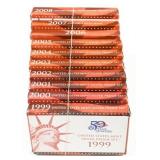 1999 Thru 2008 U.S. Silver Proof Sets