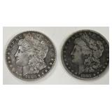 2- Morgan Silver Dollars