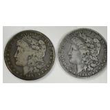 2- Morgan Silver Dollars