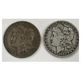 2- Morgan Silver Dollars