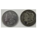 2- Morgan Silver Dollars