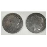2- Morgan Silver Dollars