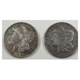 2- 1921 Morgan Silver Dollars