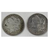 2- Morgan Silver Dollars