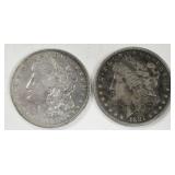 2- Morgan Silver Dollars