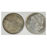 2- 1921 Morgan Silver Dollars