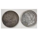 2- 1900-O Morgan Silver Dollars
