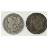 2- Morgan Silver Dollars