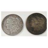 2- Morgan Silver Dollars