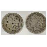2- Morgan Silver Dollars