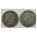 2- Morgan Silver Dollars