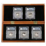 5 Piece 2006 Silver State Quarter Set Graded PR70